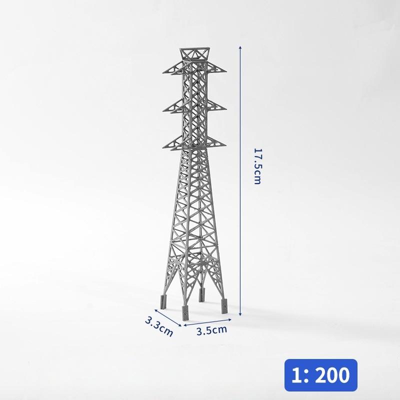 

1Pcs 1:100/1:200 High Voltage Tower Modeling Railway Train Sand Table Scene Layout Assembly Toys Mini Model Electric Power Tower