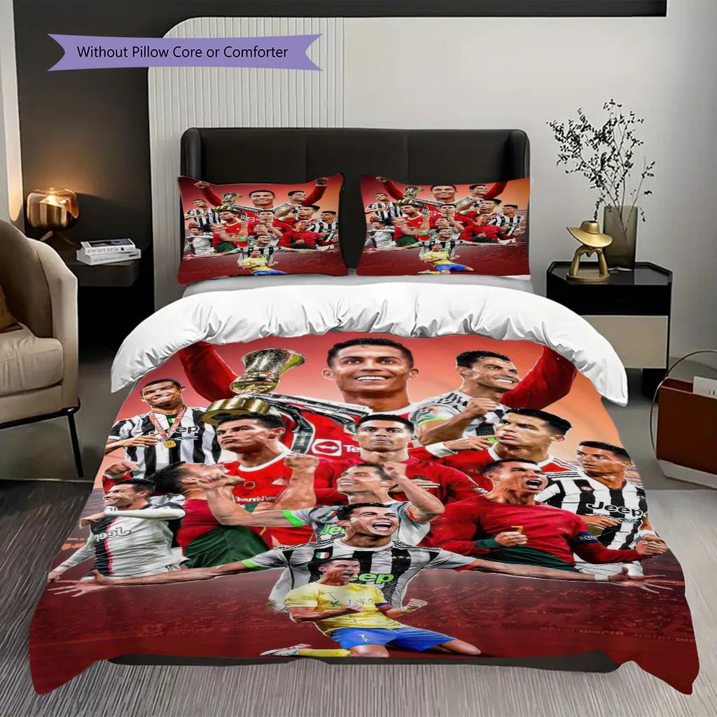 Ronaldo Legend Pitch Bedding Without Core 1 Duvet Cover 2 Pillowcase Without Core Duvet Cover And Pillowcase Soft And Comfortable
