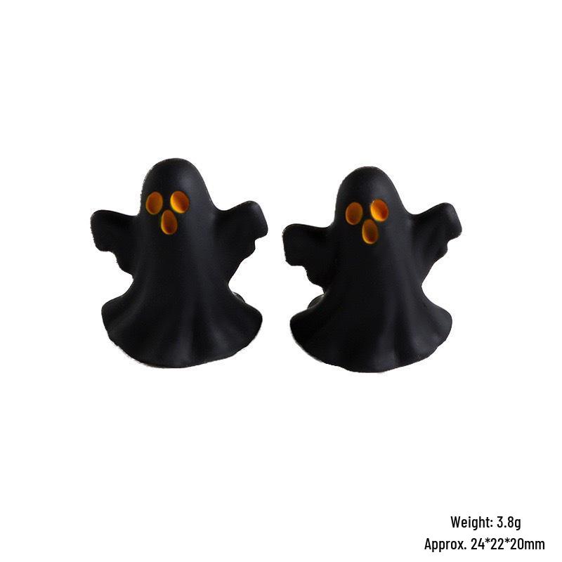 Halloween Resin Ghost & Pumpkin DIY Ornaments: Black Cat, Stickers, Hair & Phone Accessories