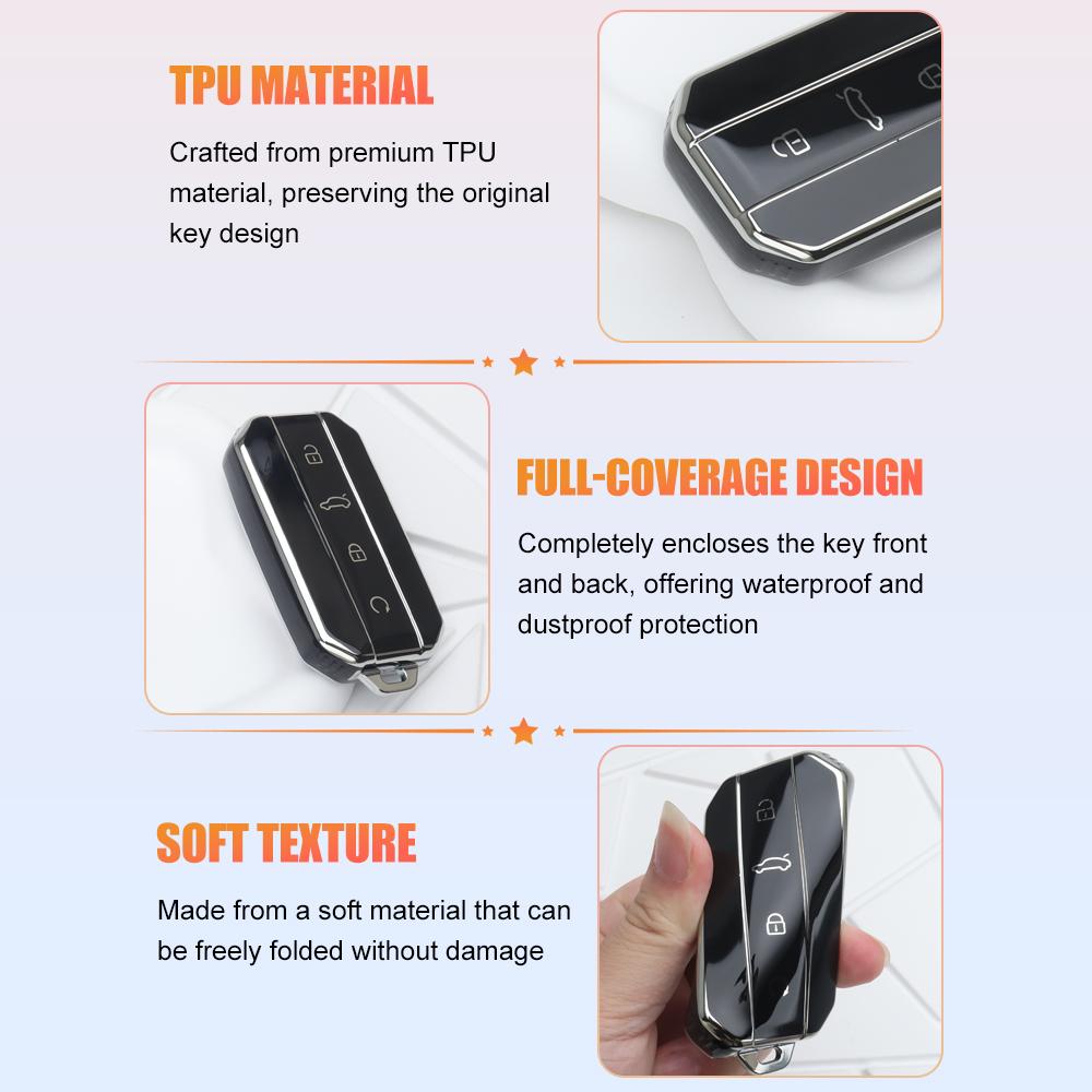 TPU Car Key Case Holder for Chery Jaecoo J7 7 J5 5 Fashion Car Remote Key Bag Protection Shell Fob Cover Keyless Accessories