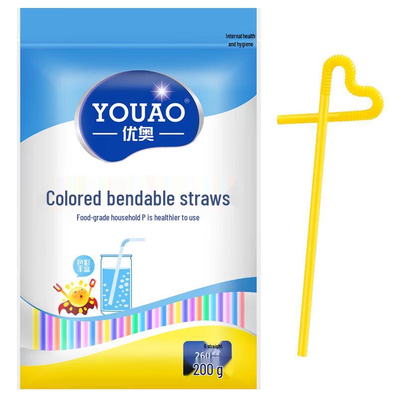 YOUAO Disposable Plastic Straws