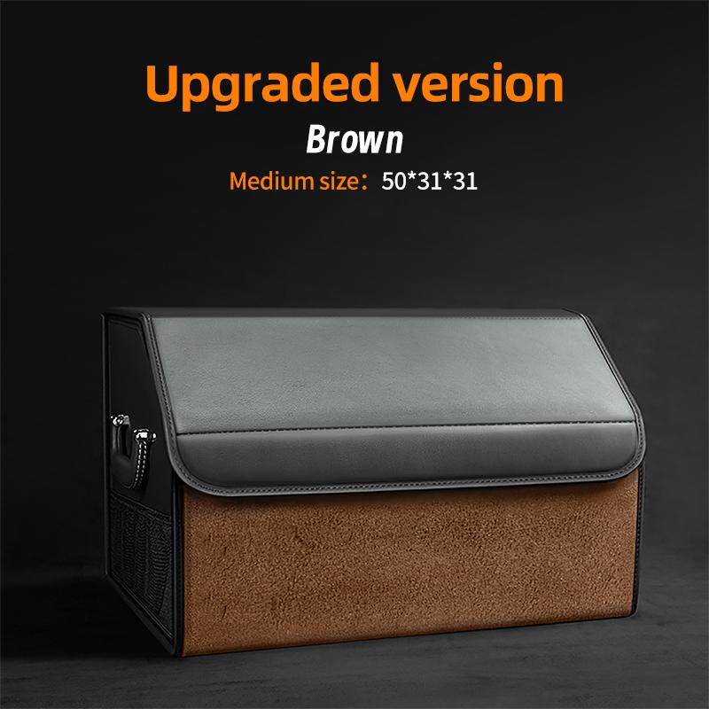 Auto Wildleder Kofferraum Organizer Große Kapazität Leder Faltbare Aufbewahrungsbox Tragbar Multifunktional Werkzeug Organizer Auto Zubehör