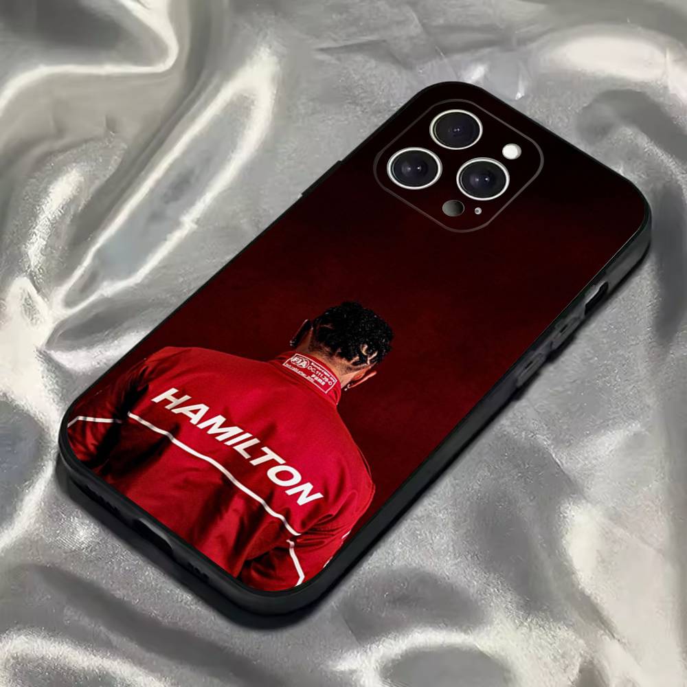 44 L-Lewis Hamilton Phone Case For iPhone 16,15,14,13,12,11,Pro,Max,Plus,X,XS,SE4,E,Mini,Soft Black Case