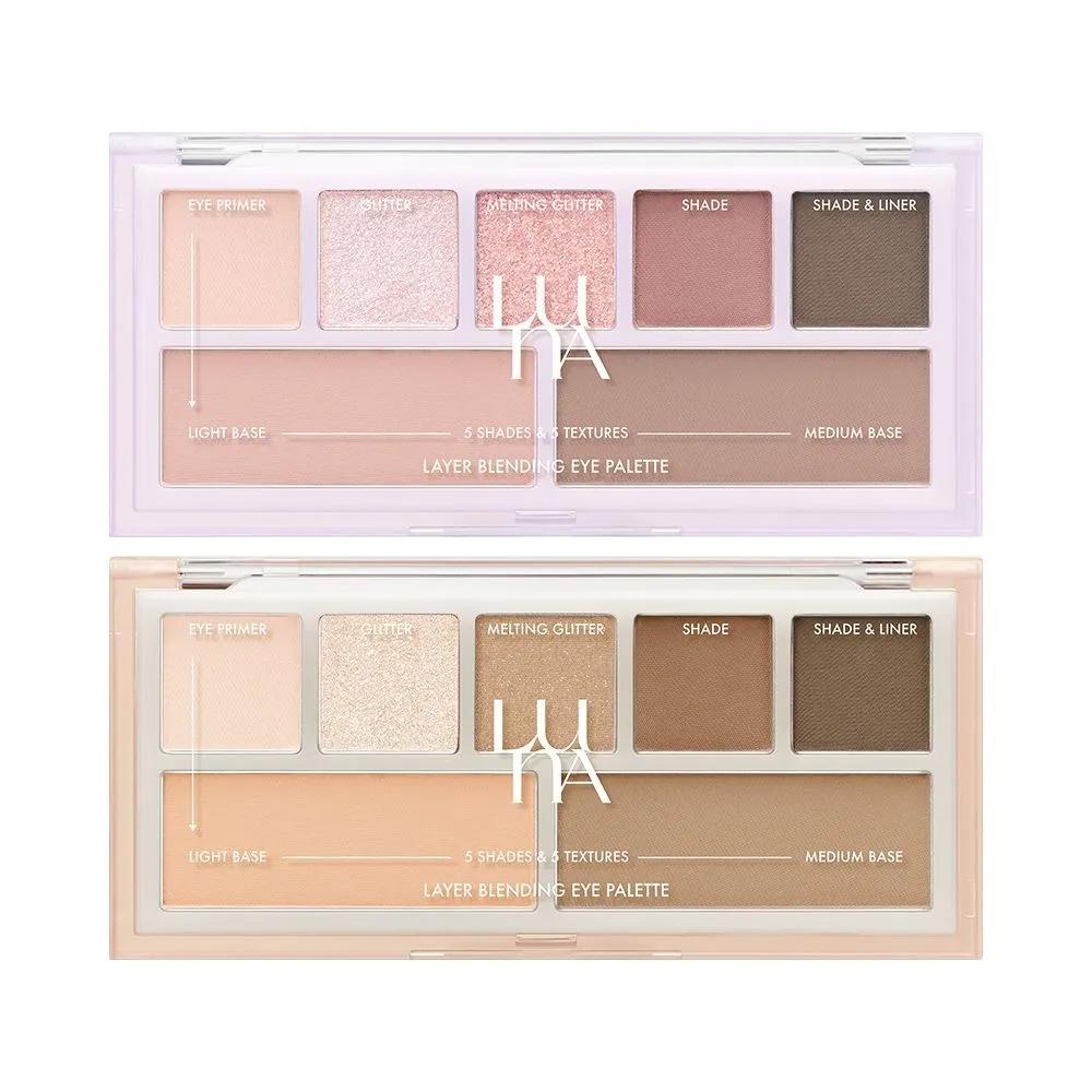 Lidschattenpalette mit Layer-Blending