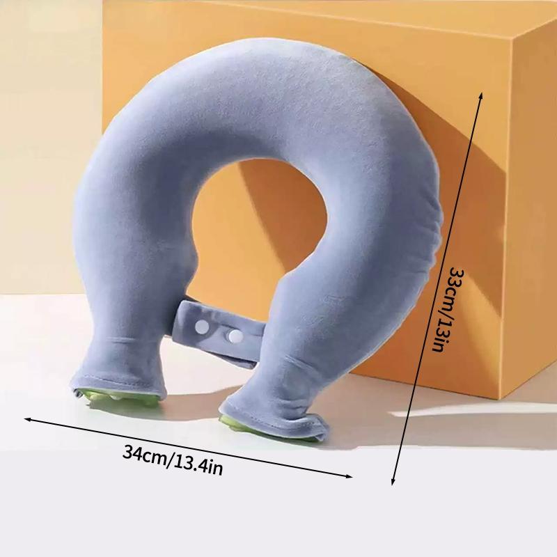Multi Functional Hot Compress U-Shaped Pillow Creative Hot Water Bag Xmas Gift Water Injection Thickened Detachable Neck Pillow