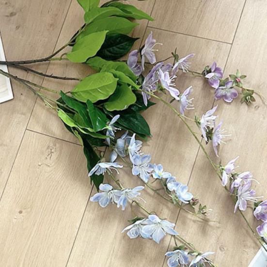 Simulated Green Plants High Simulation Lifelike Texture Faux Flower Bouquet with Realistic Veins Matte Leaves DIY Maintenance-Free Home Decor