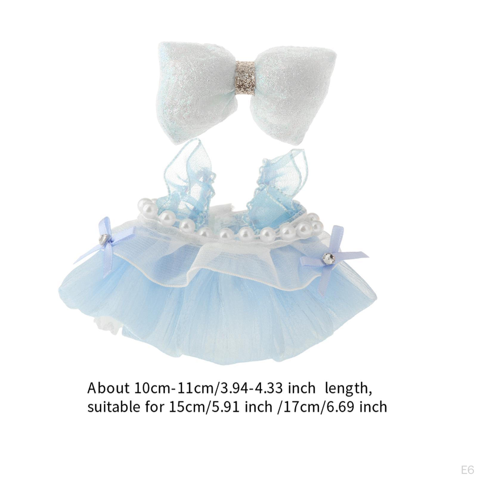 Очаровательный комплект юбок с подвязками для кукол ростом 6 дюймов синий — фото 7