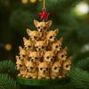 Christmas Acrylic Dog Hanging Decoration Holiday Party Winter Xmas Tree 2D Flat Acrylic Puppy
