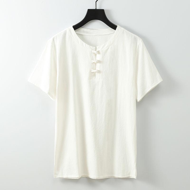 Summer Men Shirt S-9XL Plus Size Cotton Linen Suit Large Size Shirt with Pants Men 5 Colors