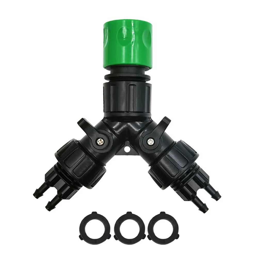 Drip Irrigation Faucet Adapter 4 Way Diverter for Garden 1/4 '''Hose Watering System European Connectors Adjustable