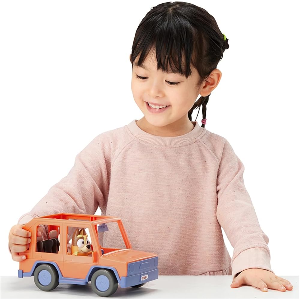 Takara Tomy Bluey Family Car Toy Set with Figures and Accessories for Kids
