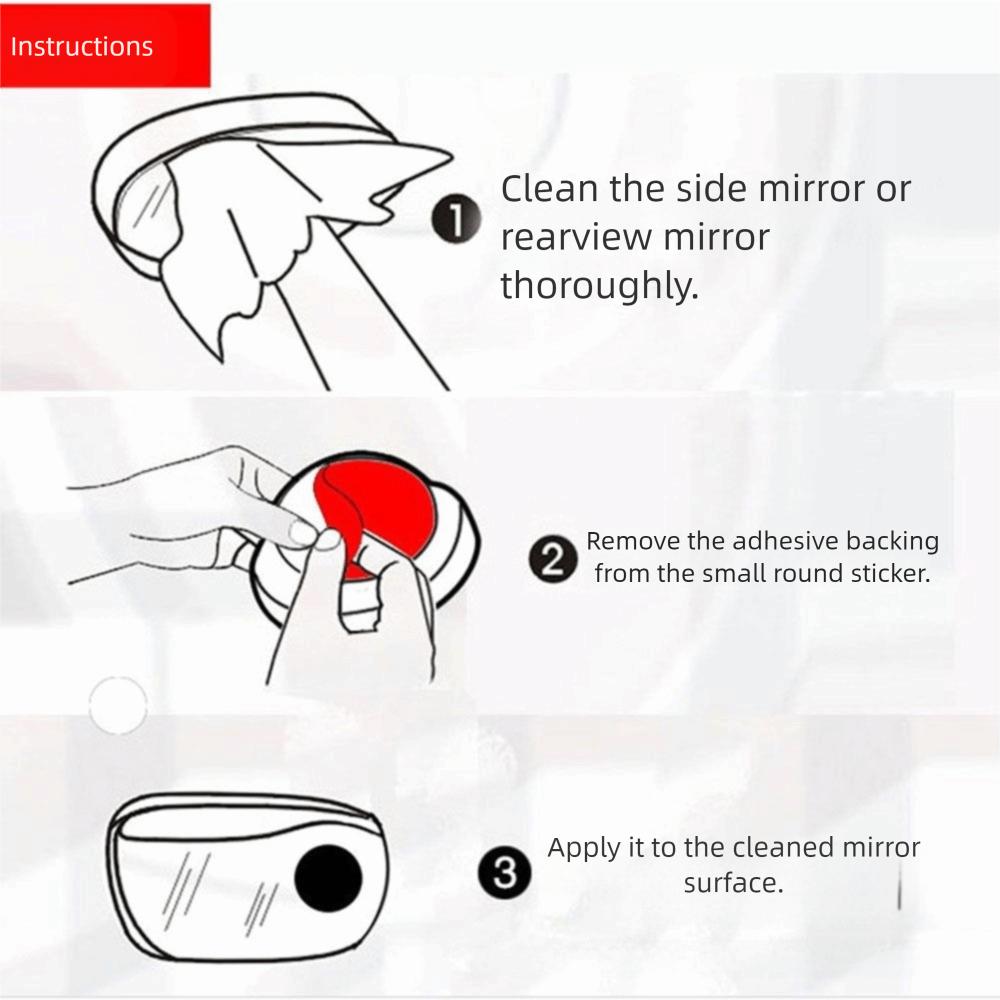 75/90mm Truck Bus Round Blind Spot Mirror HD Convex Wide Angle Rear View Mirror Blind Spot Auxiliary Mirrors Auto Accessories