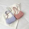 Shoulder Bag, Solid Color Crossbody, Hand-Held Canvas Bag for Teenager