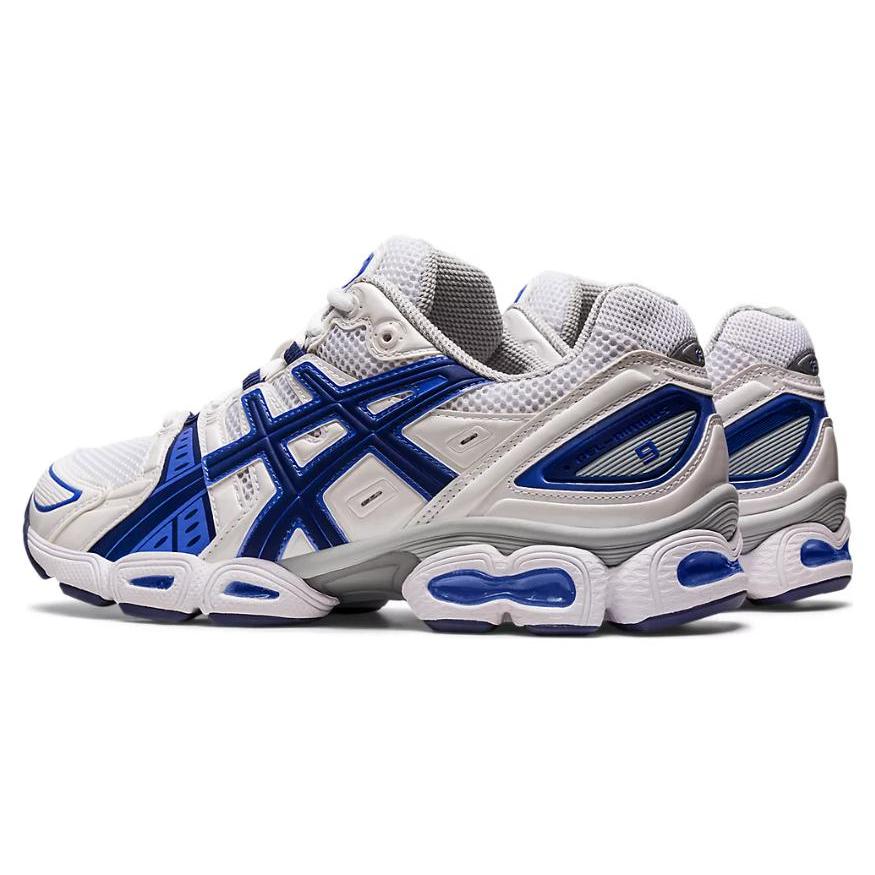 New Asics Gel Nimbus 9 White Indigo Blue