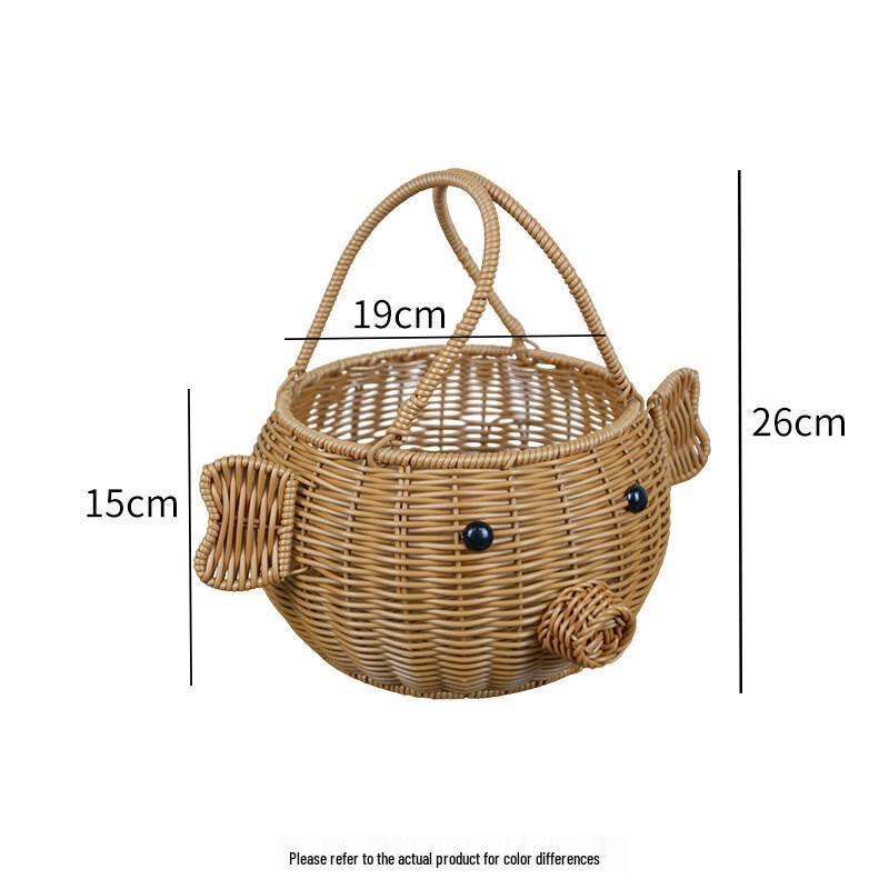 Imitation Rattan Woven Picnic Basket