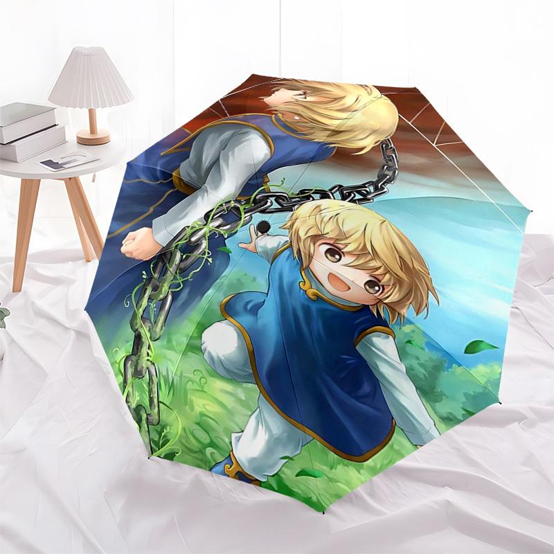 1pc Chained Adventure: Anime-Inspired Umbrella with Automatic Opening, Foldable Design, Iron Frame, Perfect for Fans, Travelers, Everyday Use, and Gif