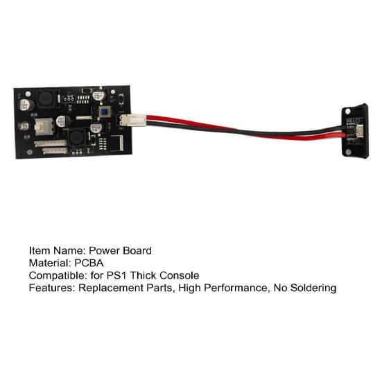 Power Supply Board for PS1 Thick Console Type-C 12V/3A No Soldering Game Console Power Board Replacement Parts