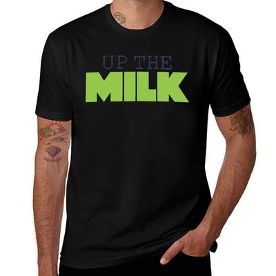Up The Milk Tee Essential TShirt Vintage Print Crew Neck Tee
