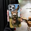 Funny Donkey Animal Shockproof Phone Case for iPhone 17 Air 16 16E 15 Pro Max 14 Plus 13 Mini 12 Back Cover Anti Fall Fundas