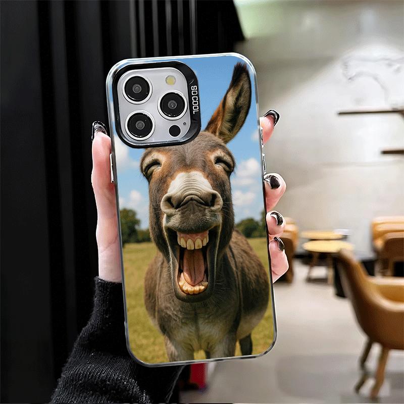 

Funny Donkey Animal Shockproof Phone Case for iPhone 17 Air 16 16E 15 Pro Max 14 Plus 13 Mini 12 Back Cover Anti Fall Fundas iPhone 16E