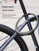 Portable Frosted Steel Cable Bicycle Lock with Anti-Theft Combination for Mountain Bikes and Electric Vehicles