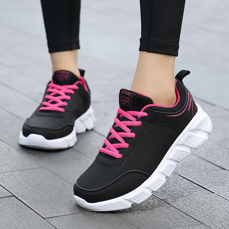 Sneakers in Pelle da Donna - Scarpe Casual Versatili per Tutte le Stagioni, Disponibili in Taglie Forti per Coppie