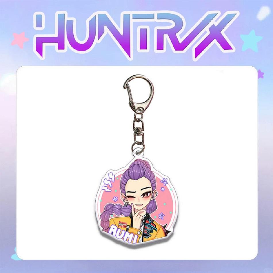 Kpop Demon Hunters Fashion Jewelry Mini acrylic Keychains Movable Square Cube Idol Rumi Zoey Jinu Mira Tiger model Toy Gifts