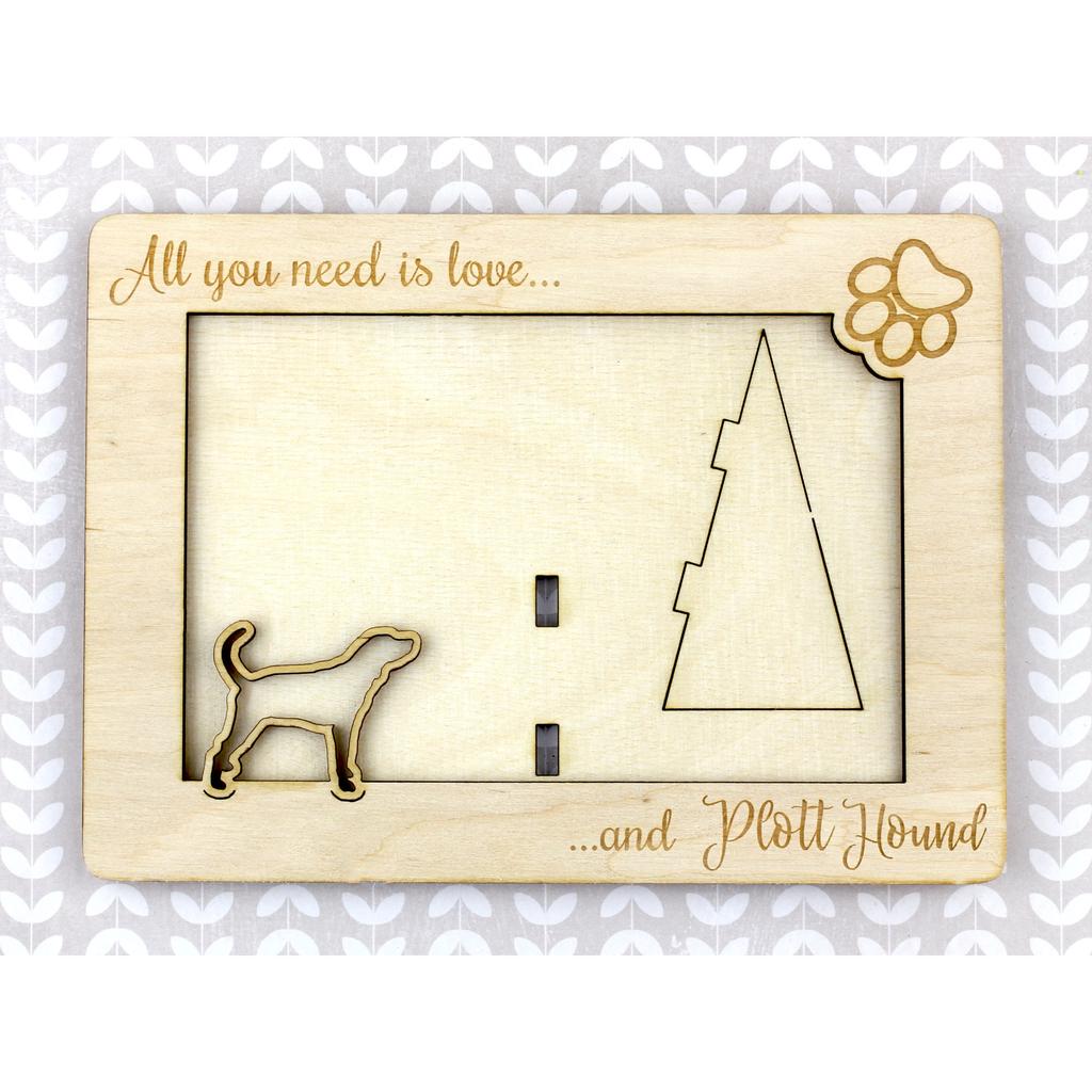 Plott Hound - Photo frame, engraved wooden frame, a lovely gadget for the dog lover by Art-Dog