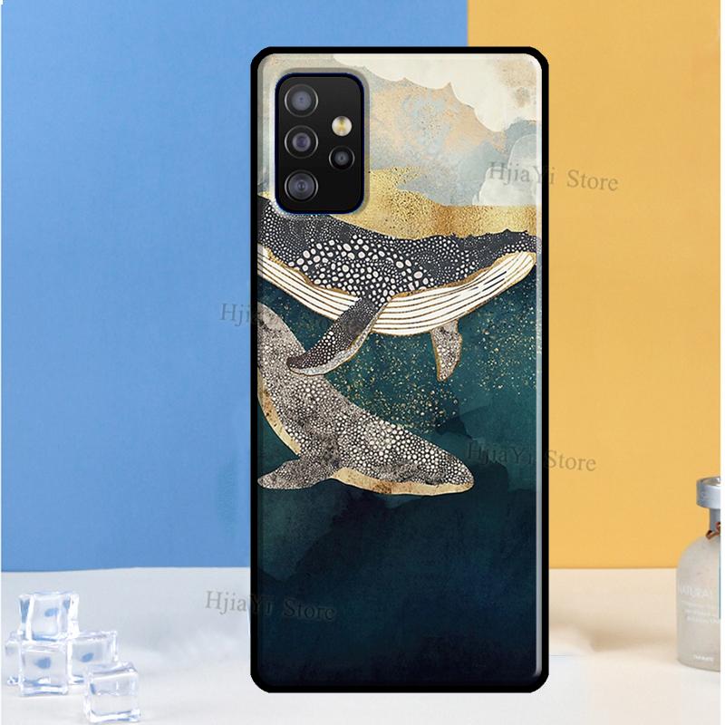 Cartoon Whale Case For Samsung A71 A51 A31 A11 A72 A52 A42 A32 A12 A21S A20e A10 A20 S A30 A40 A50 A70