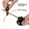 [Glass Cutter Tool] One Piece of an Adjustable Circular Glass Cutter Featuring a Suction Cup - a Metal Manual Compass-Style Tool for Cutting Glass