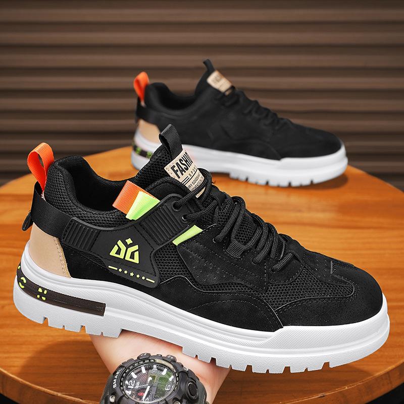 

Martin men s shoes spring new leather mesh breathable comfortable casual shoes fashion sports Martin shoes 44