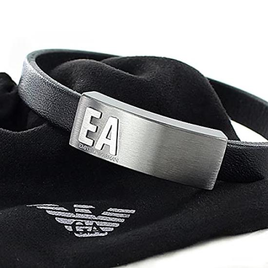 Náramek Emporio Armani černý a gunmetal EGS2757060 [Použitý]