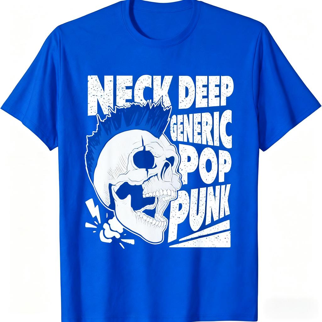 Pánské luxusní bavlněné tričko s krátkým rukávem s grafickým potiskem Punk Rock Léto Unisex Pánské a dámské ležérní volné trendy oblečení