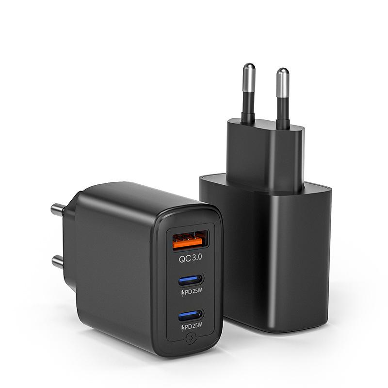 Încărcare rapidă cu nitrură de galiu de 50 W, cu porturi multiple, critică pentru Europa, este potrivită pentru cap de încărcare certificat PD3.0, critic pentru Europa