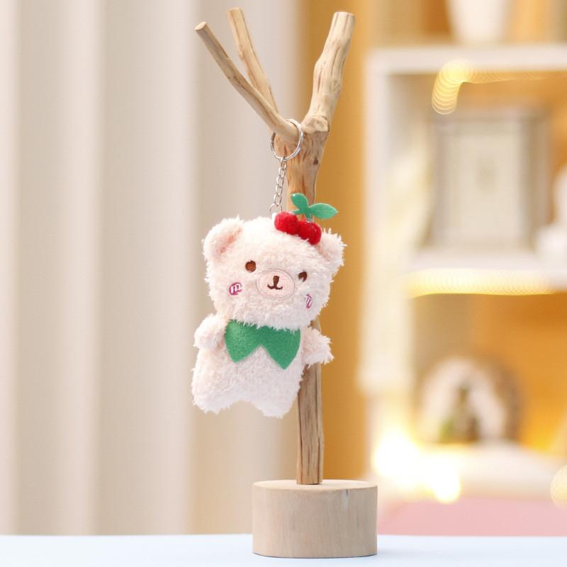 Panda Keychain Rabbit Cute Cartoon Girl Backpack Decorative Pendant Doll Plush