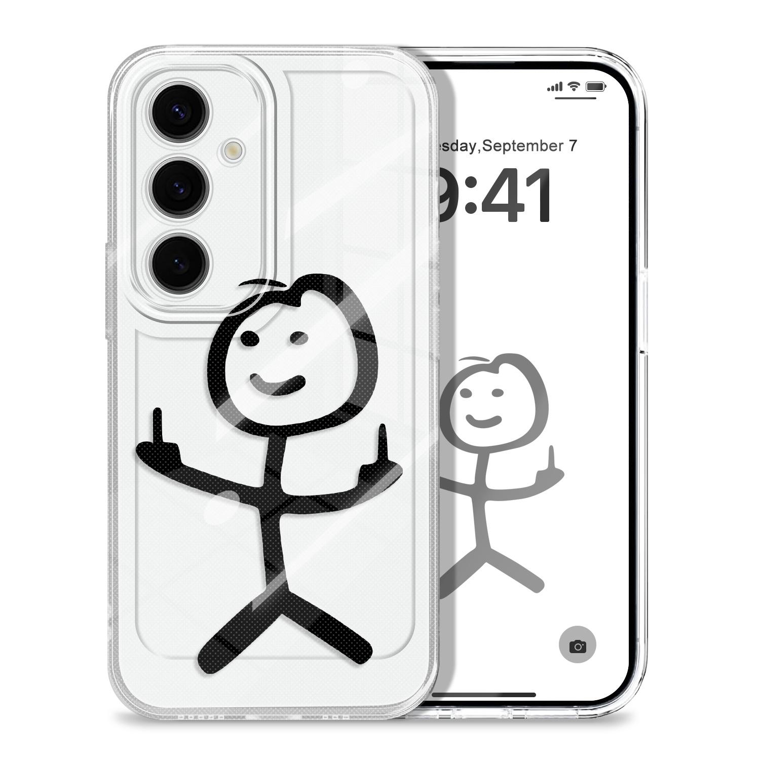 

Simple Line Figure Transparent Phone Case For Samsung Galaxy S26 S25 S24 S23 FE Plus Ultra Soft TPU Cover Galaxy S25 Edge
