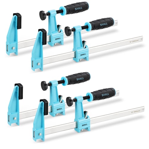 SHALL F Clamps, Maximum Clamping Force: 272 Kg, Opening Length: 300 Mm, Strong Adhesion, Fastening, Welding, Cutting, Fastening, F-Type, Pack of 4, Fo