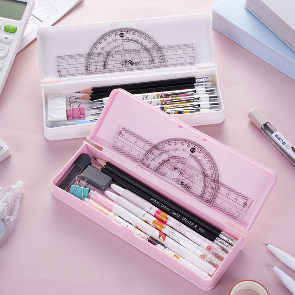 Large Capacity Pencil Case Portable Stationery Case Simple Stationery Organizer School Office