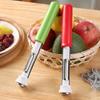 Pelador Descorazonador de Frutas 2 en 1 con Doble Hoja Dentada Descorazonador de Verduras de Acero Inoxidable Mango Ergonómico Herramienta de Cocina