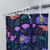 Bright Floral Shower Curtain Blue Green Purple Flowers Bathroom Decor Waterproof Fabric 240X180Cm Home Decor Item #376954