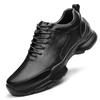 2025 Men's Casual Shoes, Top-layer Cowhide Leather Shoes, Comfortable Upper, 6CM Height Increase, Light Outdoor Casual Shoes