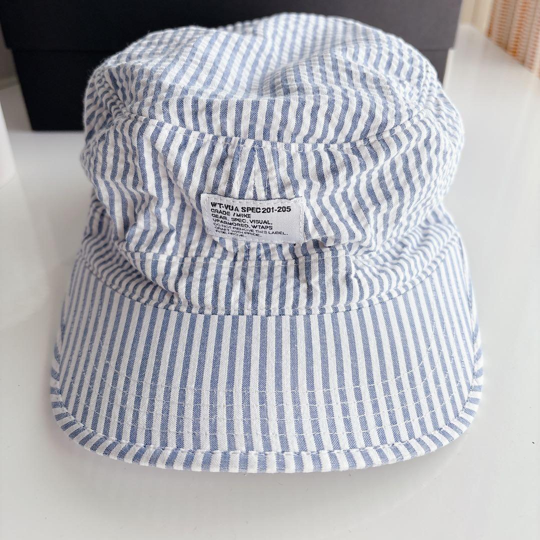 Used WTAPS Work Cap Striped Border Double Taps Hat Cap