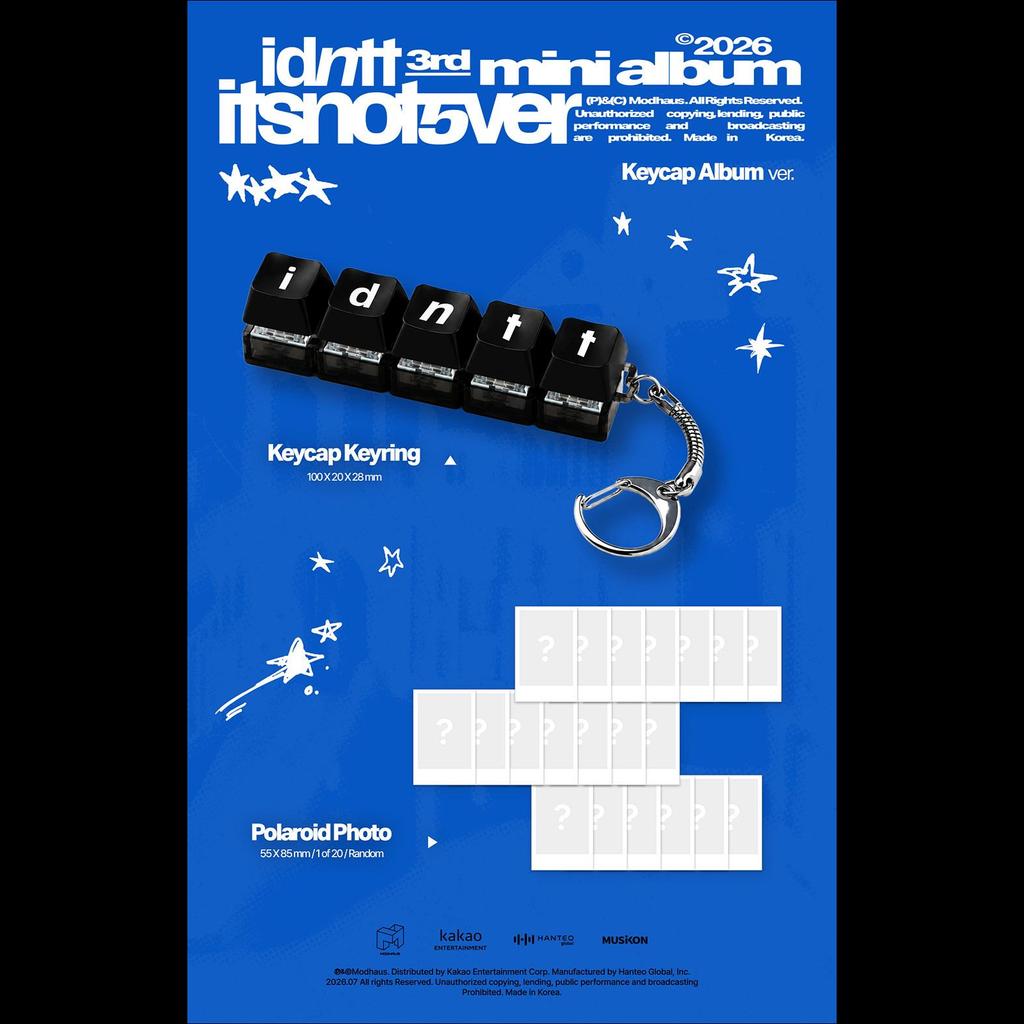 [Pre-order] idntt [itsnotover] (Keycap Album) + Free Gift