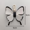 Elegant Leather Butterfly Macaron Keychain Pendant - High-End Gift