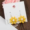 Resin Daisy Flower Earrings for Daily Wearing Party Dinner Travel Wedding Drop Dangle Earrings for Creative Charming