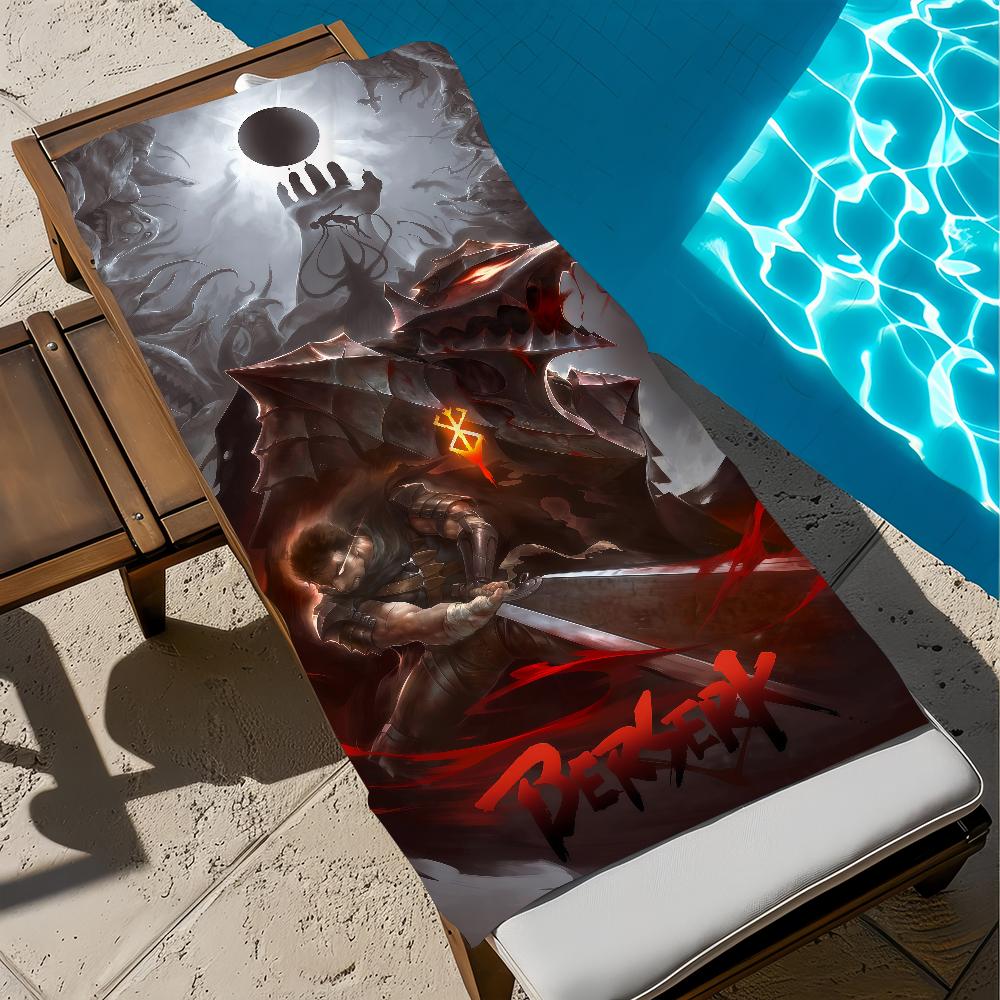B-ber-serk-k game Towel Large Quick-Drying Microfiber G-guts soft Beach Towel for Travel Fitness Sauna Bathing Camping