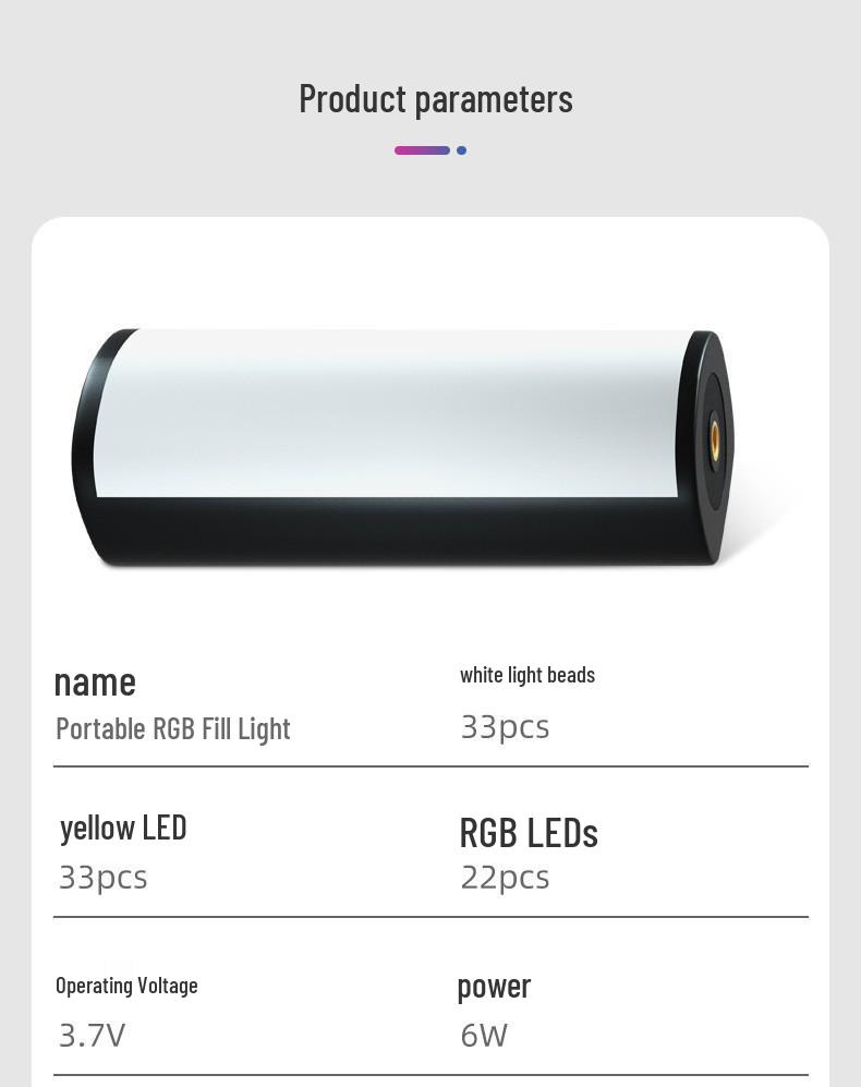 Tragbarer RGB LED Fülllichtstab für Fotografie