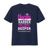 Funny Nurses Like It Harder Faster Deeper Cpr Saves Lives T Shirt Vintage Washed Versatile Unisex Top For Everyday Wear Soft
