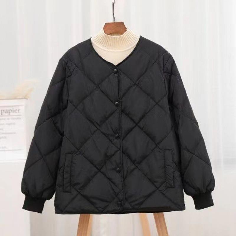Women's Lightweight Short Down Cotton Baseball Jacket - Korean Style 2023