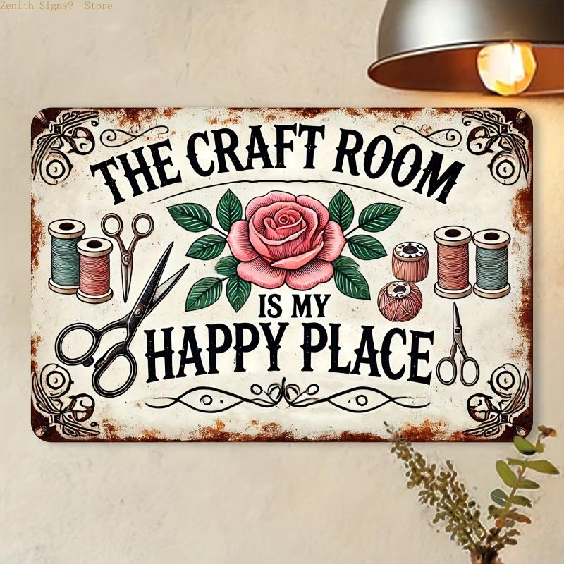 2D Flat Retro Iron Decor Featuring Vintage Design and Universal Application for Wall Display